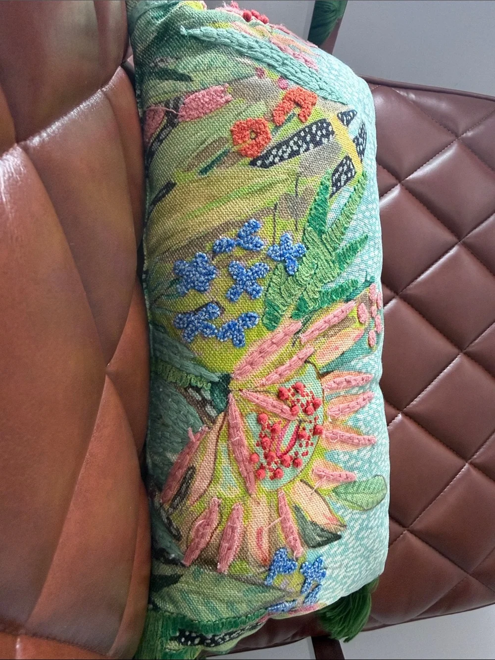 Target Opalhouse Floral Lumbar Pillow in Mint and Pink